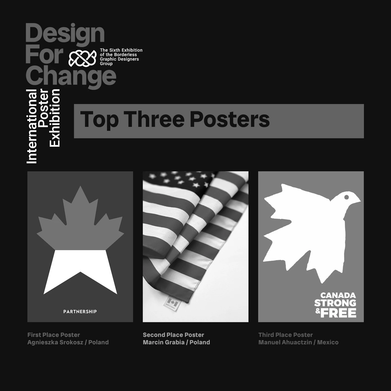 Top Three Posters of Design For Change International Poster competition